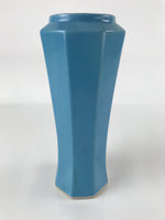 Japanese Ceramic Vase Kabin Vtg Ikebana Flower Arrangement Tall Light Blue FK91