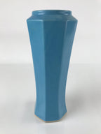 Japanese Ceramic Vase Kabin Vtg Ikebana Flower Arrangement Tall Light Blue FK91