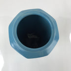Japanese Ceramic Vase Kabin Vtg Ikebana Flower Arrangement Tall Light Blue FK91