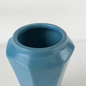 Japanese Ceramic Vase Kabin Vtg Ikebana Flower Arrangement Tall Light Blue FK91