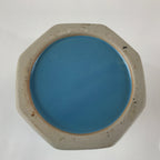 Japanese Ceramic Vase Kabin Vtg Ikebana Flower Arrangement Tall Light Blue FK91