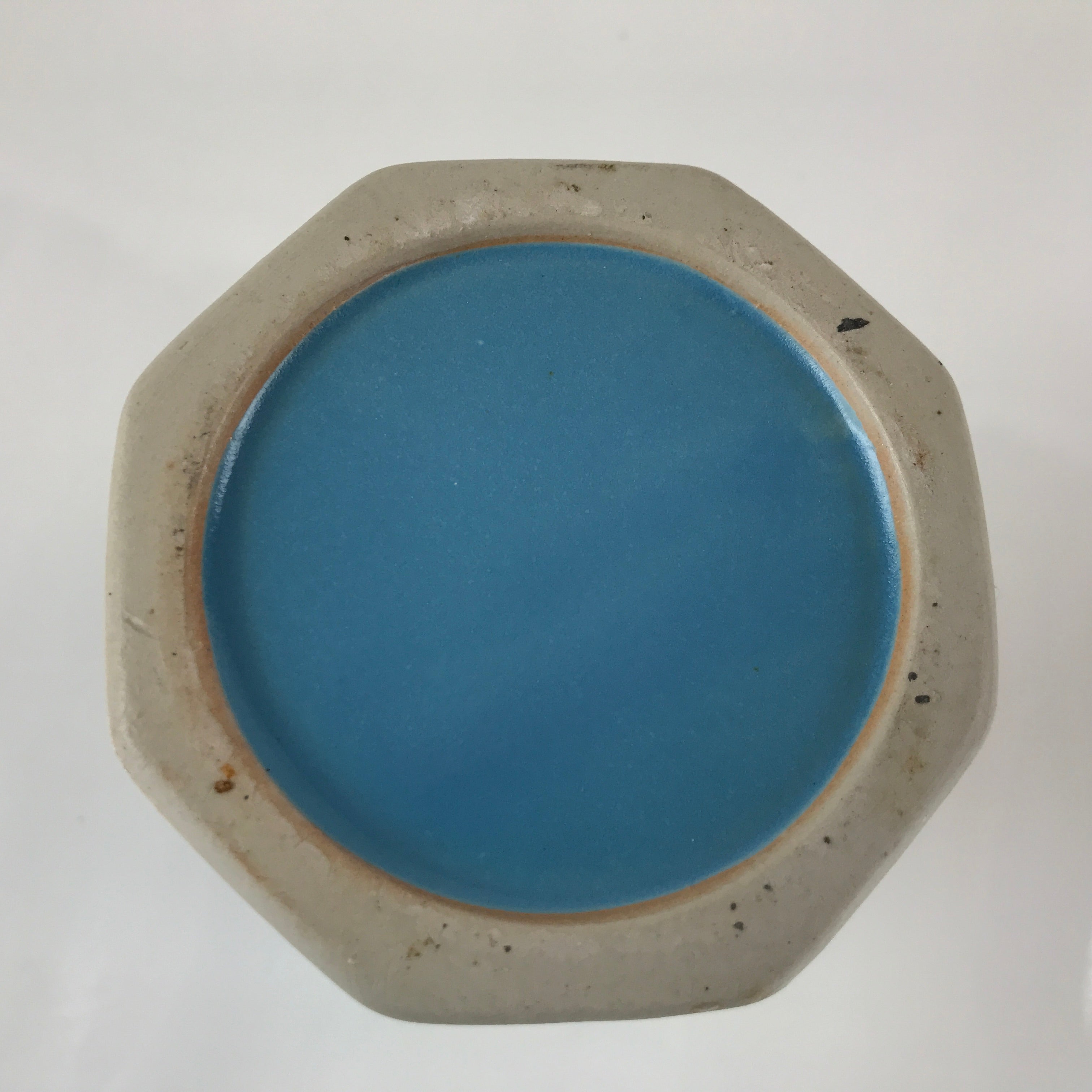 Japanese Ceramic Vase Kabin Vtg Ikebana Flower Arrangement Tall Light Blue FK91