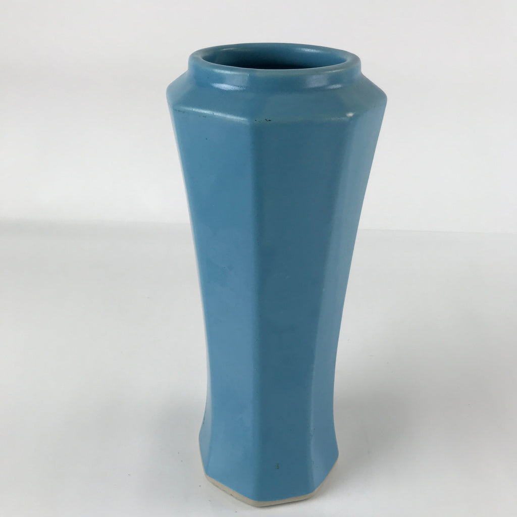 Japanese Ceramic Vase Kabin Vtg Ikebana Flower Arrangement Tall Light Blue FK91