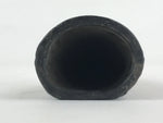 Japanese Ceramic Wall Hanging Single Flower Vase Vtg Kabin Flowers Black MFV76