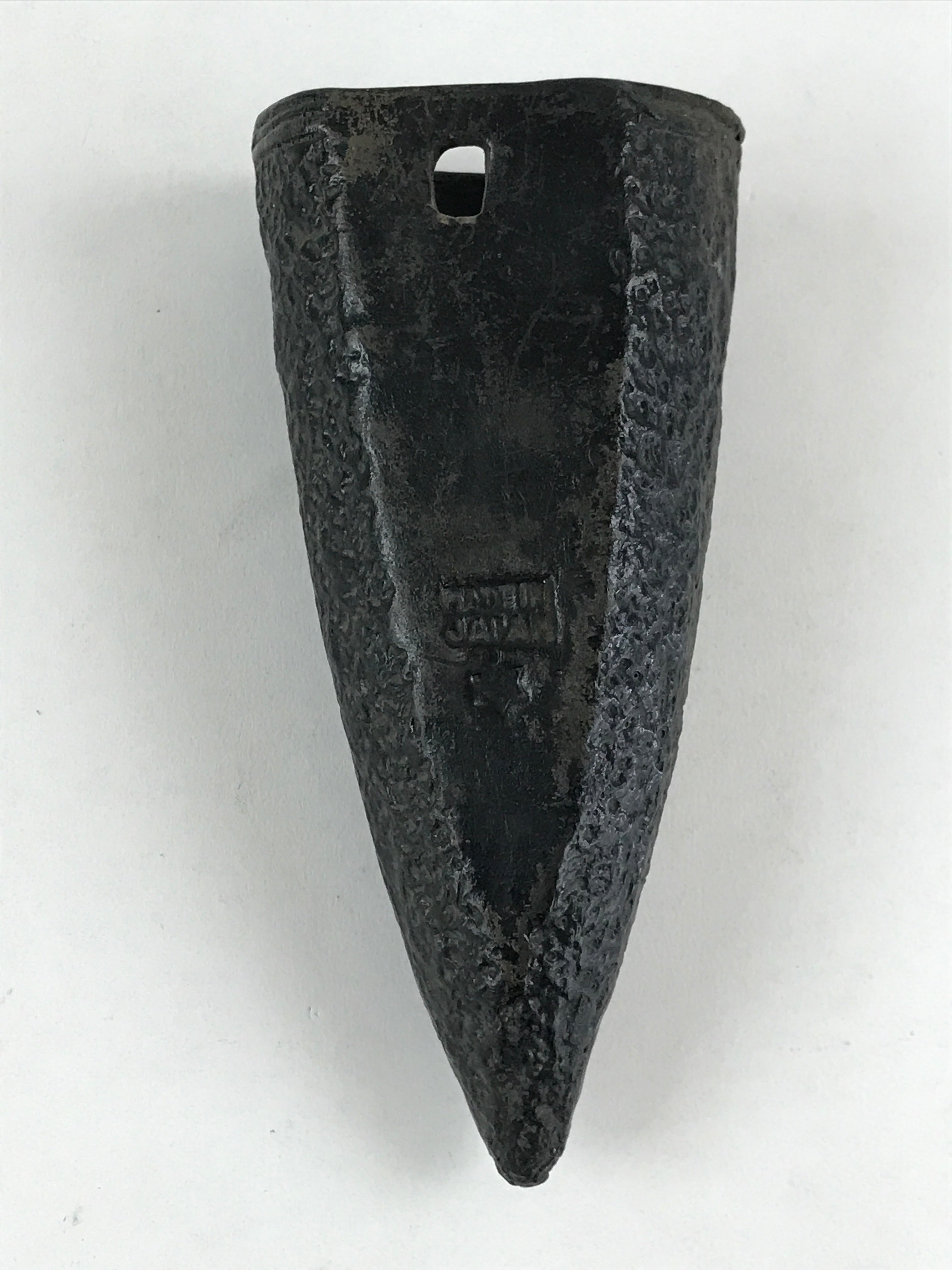 Japanese Ceramic Wall Hanging Single Flower Vase Vtg Kabin Flowers Black MFV76