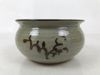 Japanese Ceramic Waste Water Bowl Kensui Vtg Egaratsu Tea Ceremony Gray CHB106