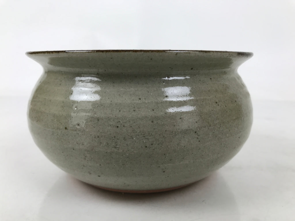 Japanese Ceramic Waste Water Bowl Kensui Vtg Egaratsu Tea Ceremony Gray CHB106