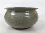 Japanese Ceramic Waste Water Bowl Kensui Vtg Egaratsu Tea Ceremony Gray CHB106