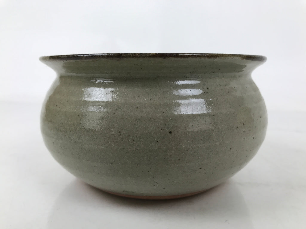 Japanese Ceramic Waste Water Bowl Kensui Vtg Egaratsu Tea Ceremony Gray CHB106