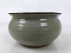 Japanese Ceramic Waste Water Bowl Kensui Vtg Egaratsu Tea Ceremony Gray CHB106