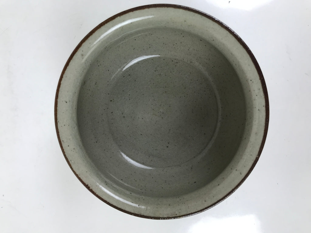 Japanese Ceramic Waste Water Bowl Kensui Vtg Egaratsu Tea Ceremony Gray CHB106
