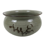 Japanese Ceramic Waste Water Bowl Kensui Vtg Egaratsu Tea Ceremony Gray CHB106