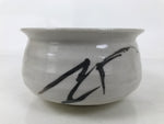 Japanese Ceramic Waste Water Bowl Kensui Vtg Shino Ware Tea Ceremony CHB111