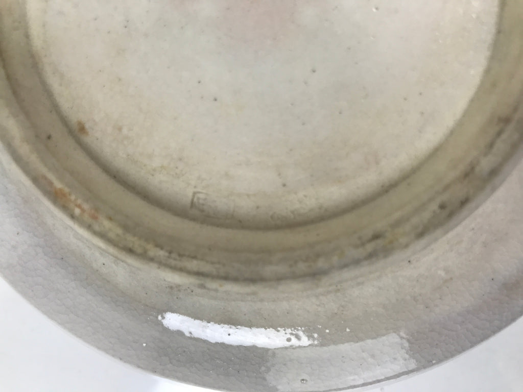 Japanese Ceramic Waste Water Bowl Kensui Vtg Shino Ware Tea Ceremony CHB111