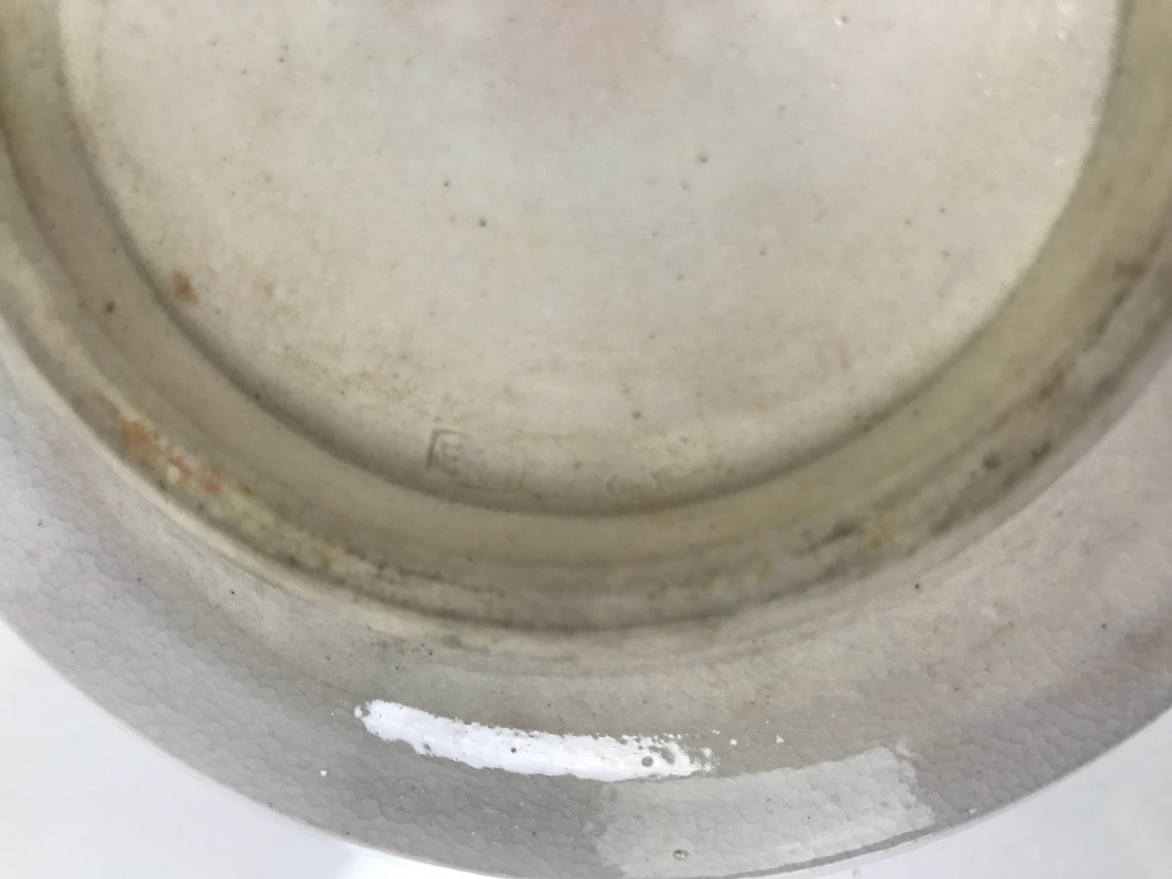 Japanese Ceramic Waste Water Bowl Kensui Vtg Shino Ware Tea Ceremony CHB111