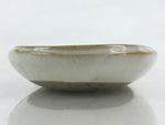 Japanese Ceramic White Small Plate Long Oval Vtg Pottery Yakimono PY444