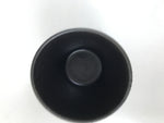 Japanese Ceramic Yunomi Teacup Simple Pottery Vtg Black Sencha Yakimono TC585
