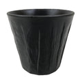 Japanese Ceramic Yunomi Teacup Simple Pottery Vtg Black Sencha Yakimono TC585