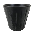 Japanese Ceramic Yunomi Teacup Simple Pottery Vtg Black Sencha Yakimono TC585