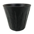 Japanese Ceramic Yunomi Teacup Simple Pottery Vtg Black Sencha Yakimono TC586