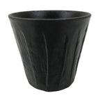 Japanese Ceramic Yunomi Teacup Simple Pottery Vtg Black Sencha Yakimono TC586