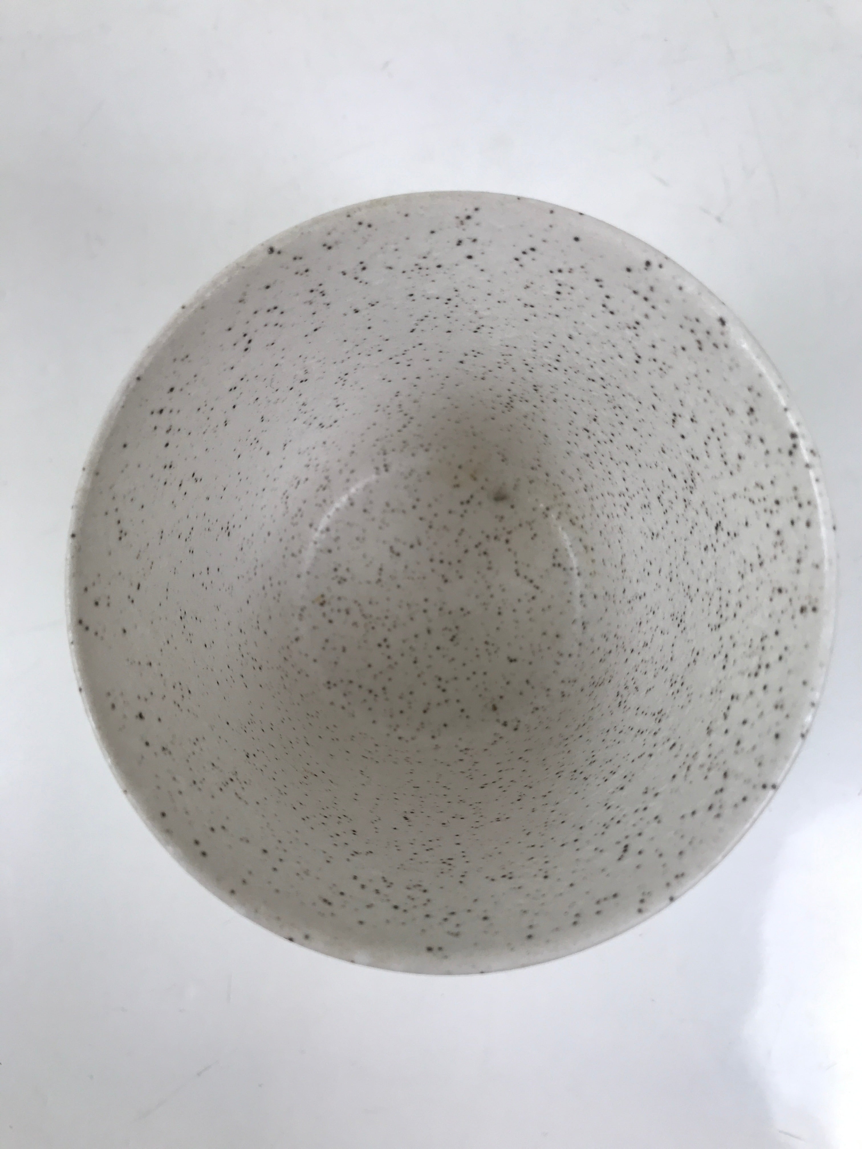 Japanese Ceramic Yunomi Teacup Simple Pottery White Black Specks Yakimono TC571