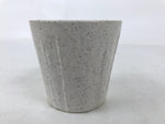 Japanese Ceramic Yunomi Teacup Simple Pottery White Black Specks Yakimono TC572