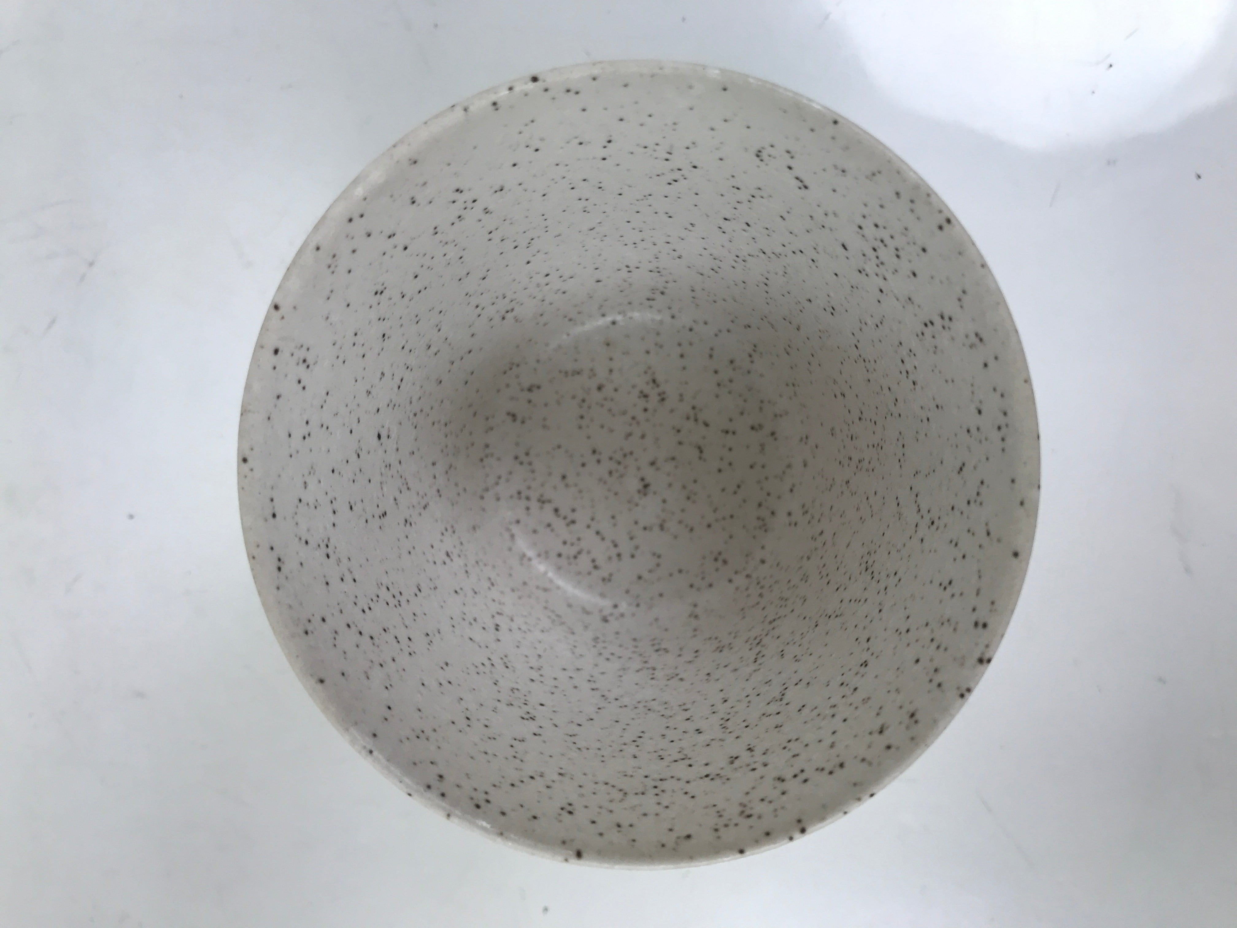 Japanese Ceramic Yunomi Teacup Simple Pottery White Black Specks Yakimono TC572