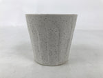 Japanese Ceramic Yunomi Teacup Simple Pottery White Black Specks Yakimono TC573