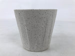 Japanese Ceramic Yunomi Teacup Simple Pottery White Black Specks Yakimono TC573