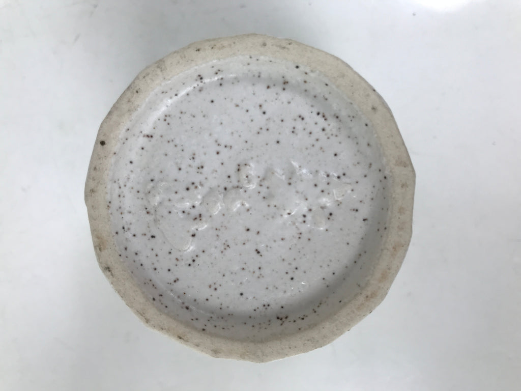 Japanese Ceramic Yunomi Teacup Simple Pottery White Black Specks Yakimono TC573