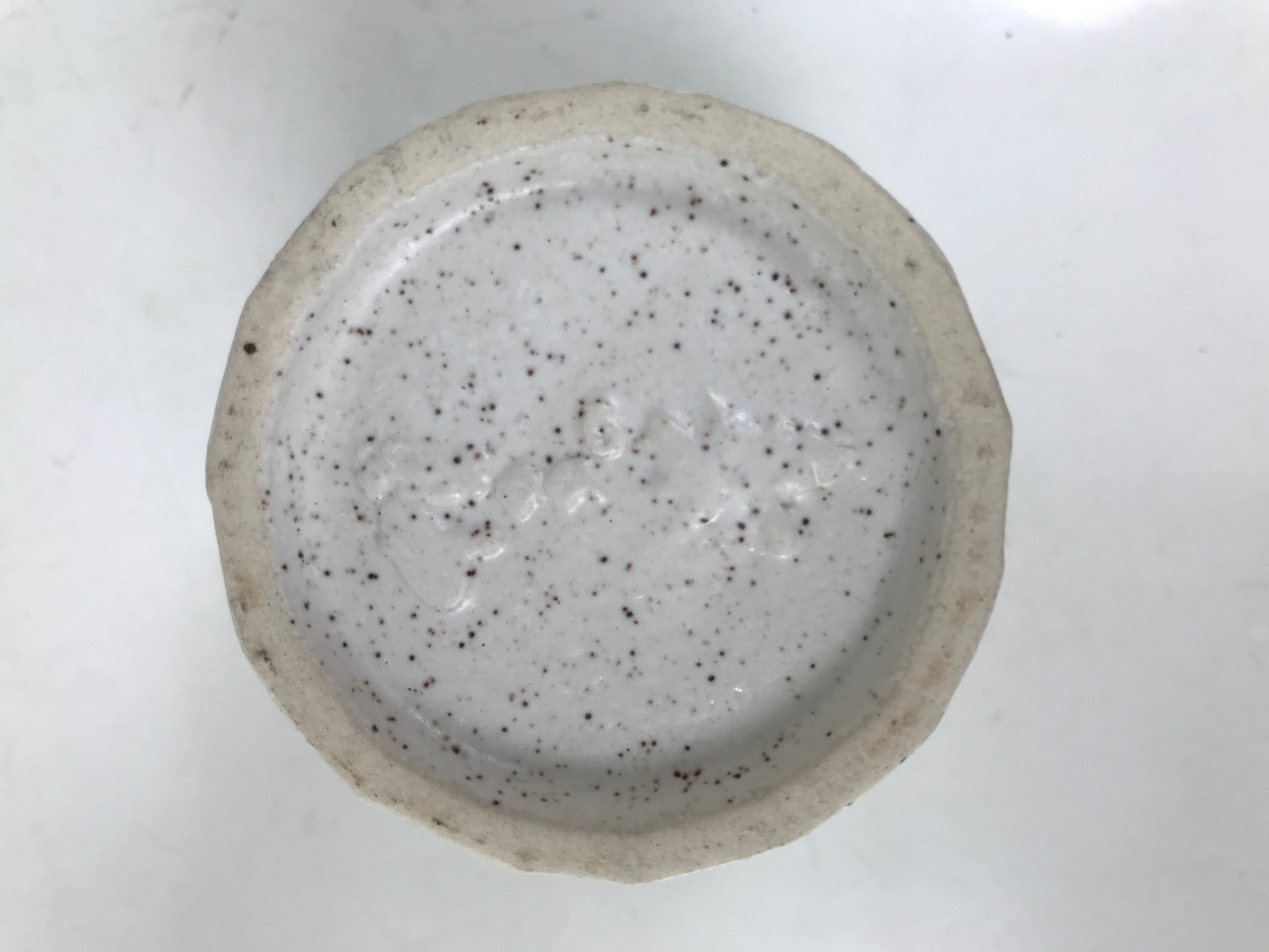 Japanese Ceramic Yunomi Teacup Simple Pottery White Black Specks Yakimono TC573