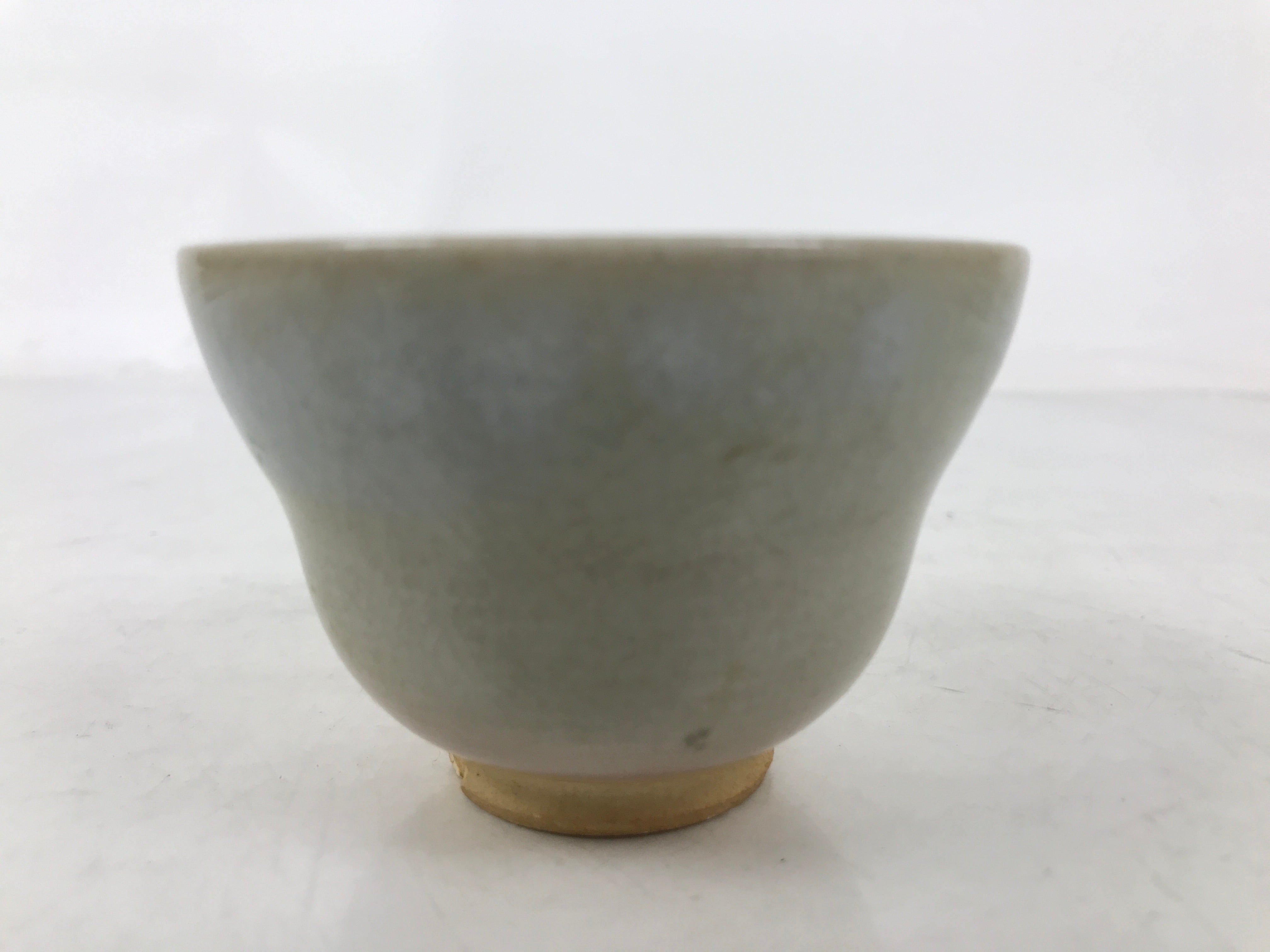 Japanese Ceramic Yunomi Teacup Vtg Hagi Ware Pottery Gray Yakimono Sencha TC598