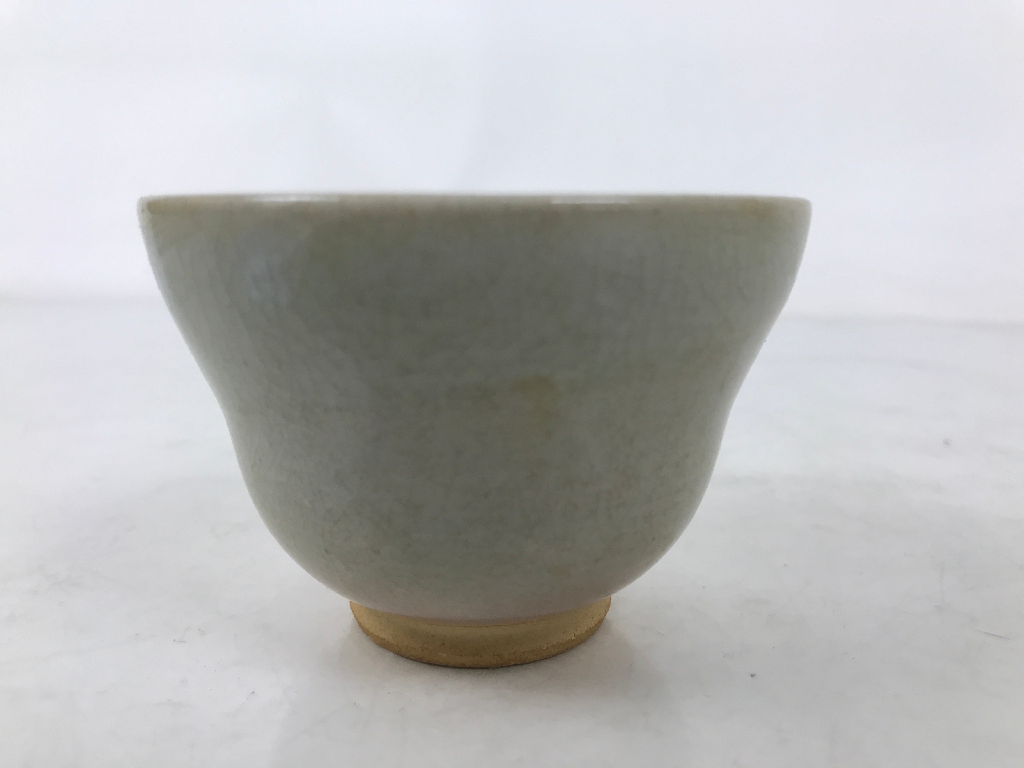 Japanese Ceramic Yunomi Teacup Vtg Hagi Ware Pottery Gray Yakimono Sencha TC598
