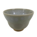 Japanese Ceramic Yunomi Teacup Vtg Hagi Ware Pottery Gray Yakimono Sencha TC598