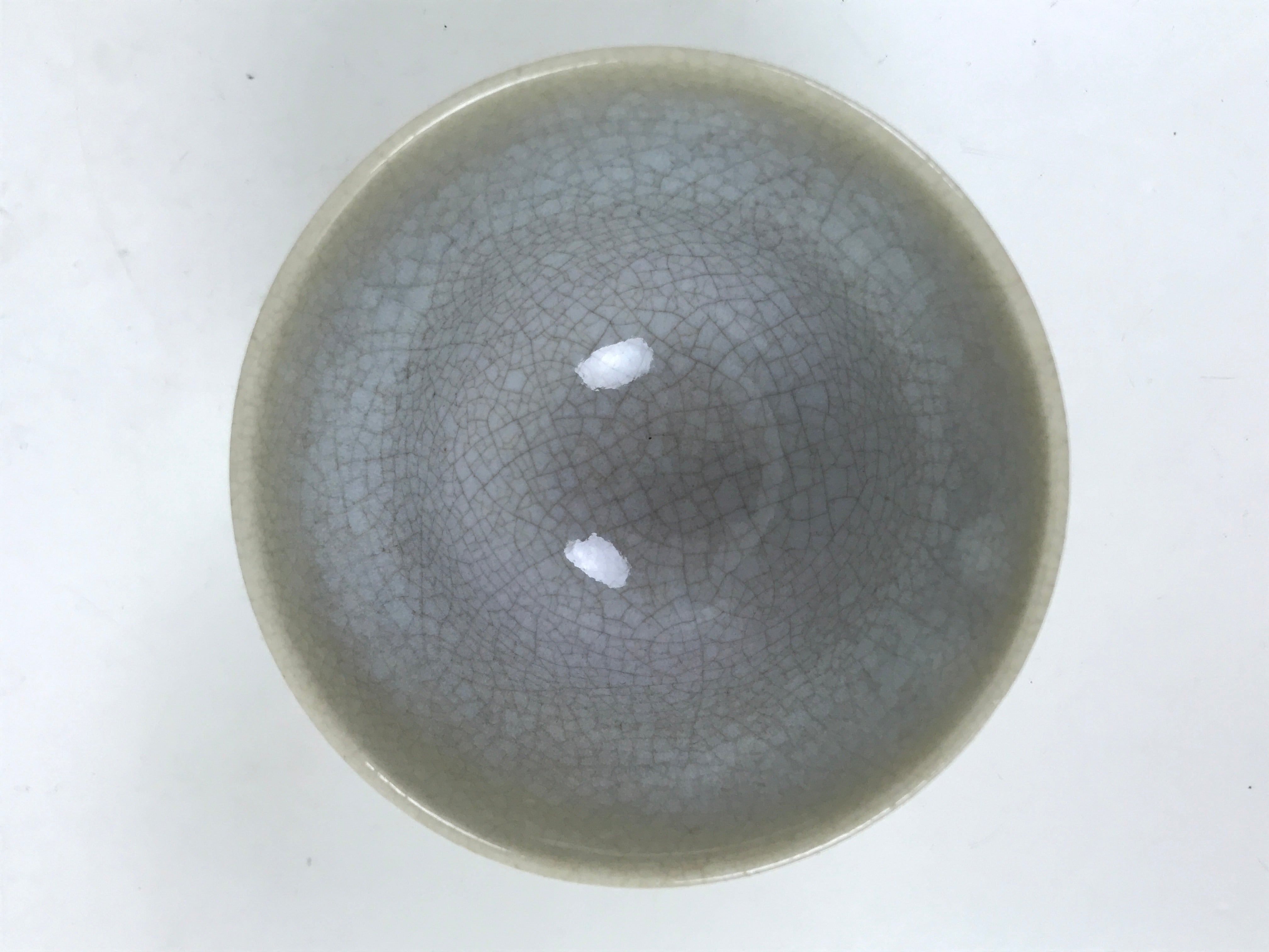 Japanese Ceramic Yunomi Teacup Vtg Hagi Ware Pottery Gray Yakimono Sencha TC599