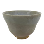 Japanese Ceramic Yunomi Teacup Vtg Hagi Ware Pottery Gray Yakimono Sencha TC599
