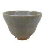 Japanese Ceramic Yunomi Teacup Vtg Hagi Ware Pottery Gray Yakimono Sencha TC599