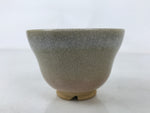 Japanese Ceramic Yunomi Teacup Vtg Hagi Ware Pottery Gray Yakimono Sencha TC600