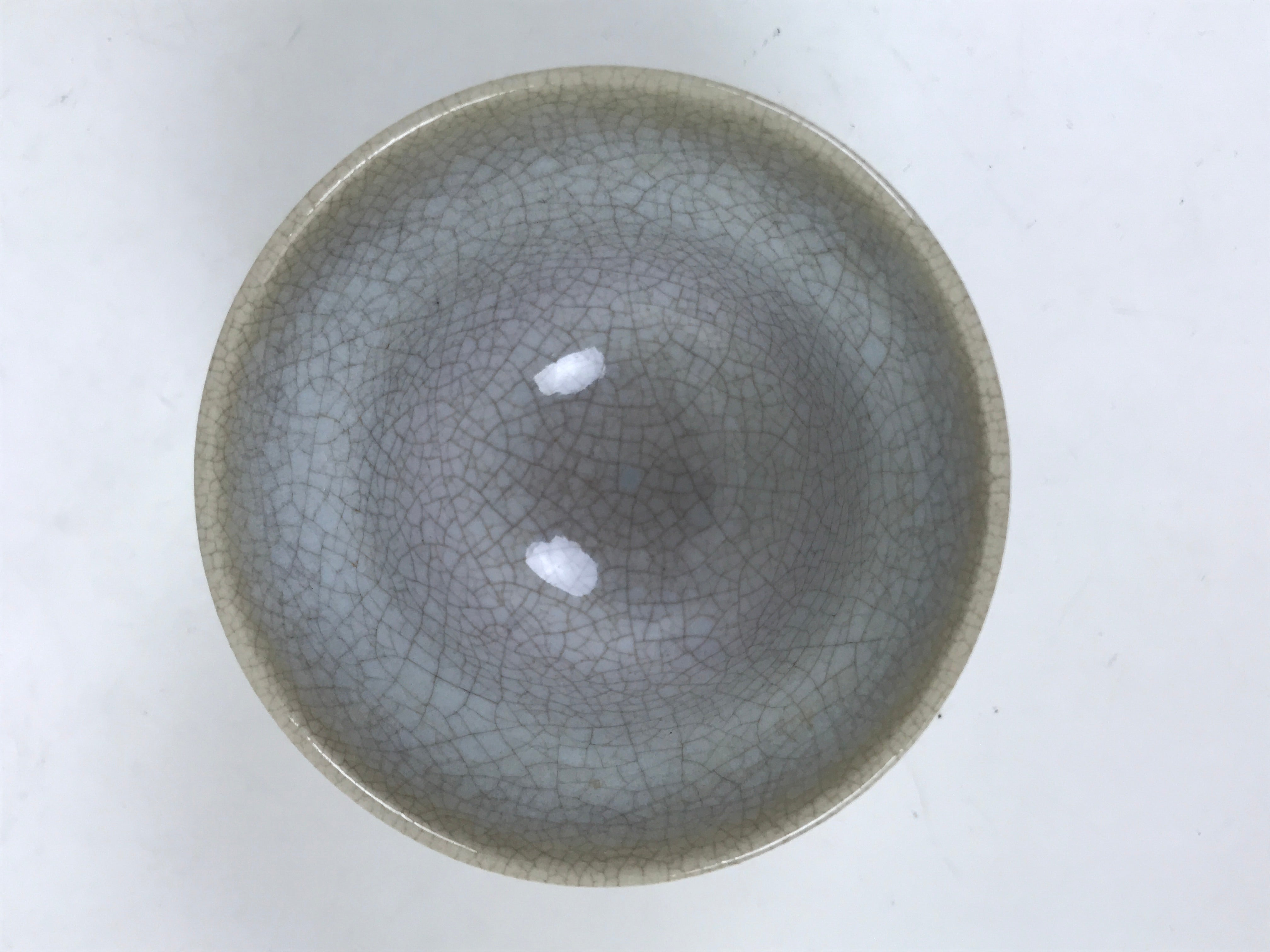 Japanese Ceramic Yunomi Teacup Vtg Hagi Ware Pottery Gray Yakimono Sencha TC600