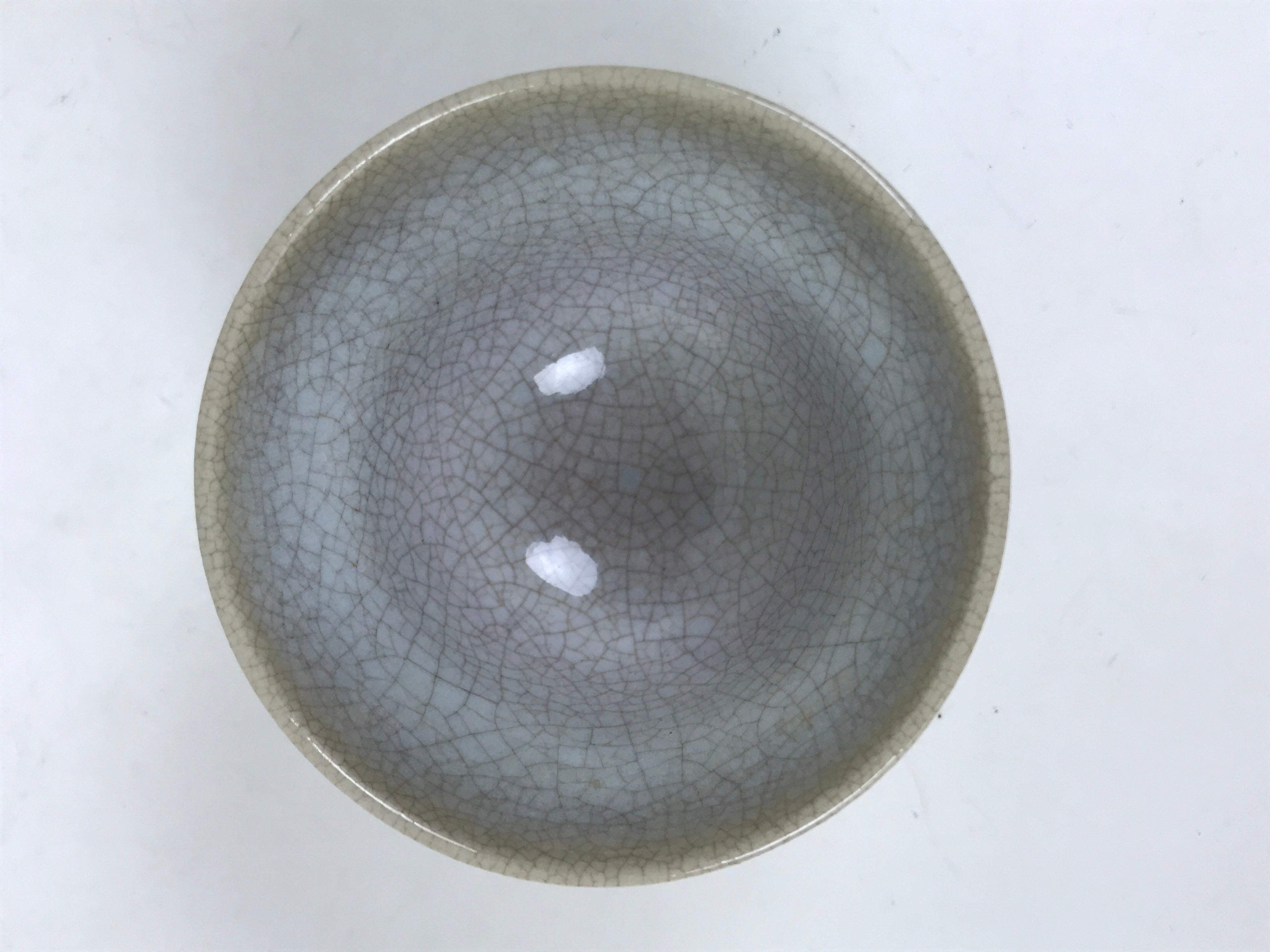Japanese Ceramic Yunomi Teacup Vtg Hagi Ware Pottery Gray Yakimono Sencha TC600