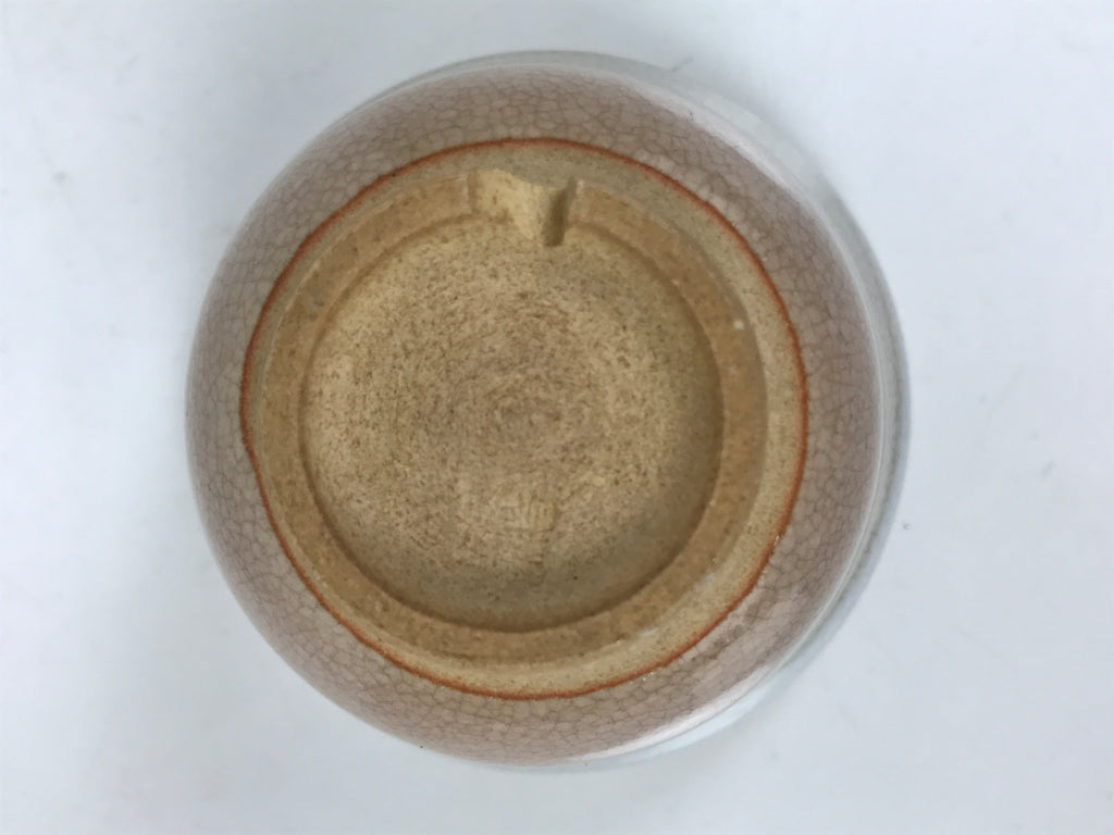 Japanese Ceramic Yunomi Teacup Vtg Hagi Ware Pottery Gray Yakimono Sencha TC600