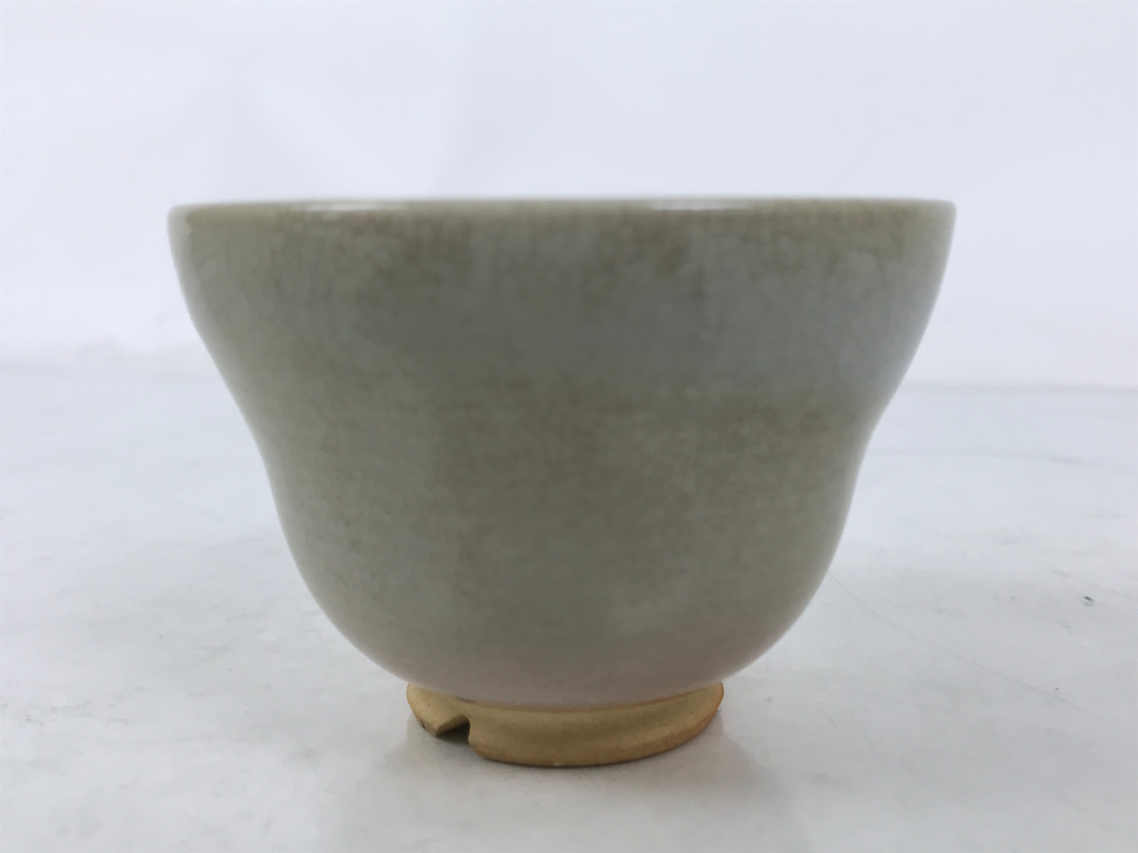 Japanese Ceramic Yunomi Teacup Vtg Hagi Ware Pottery Gray Yakimono Sencha TC601