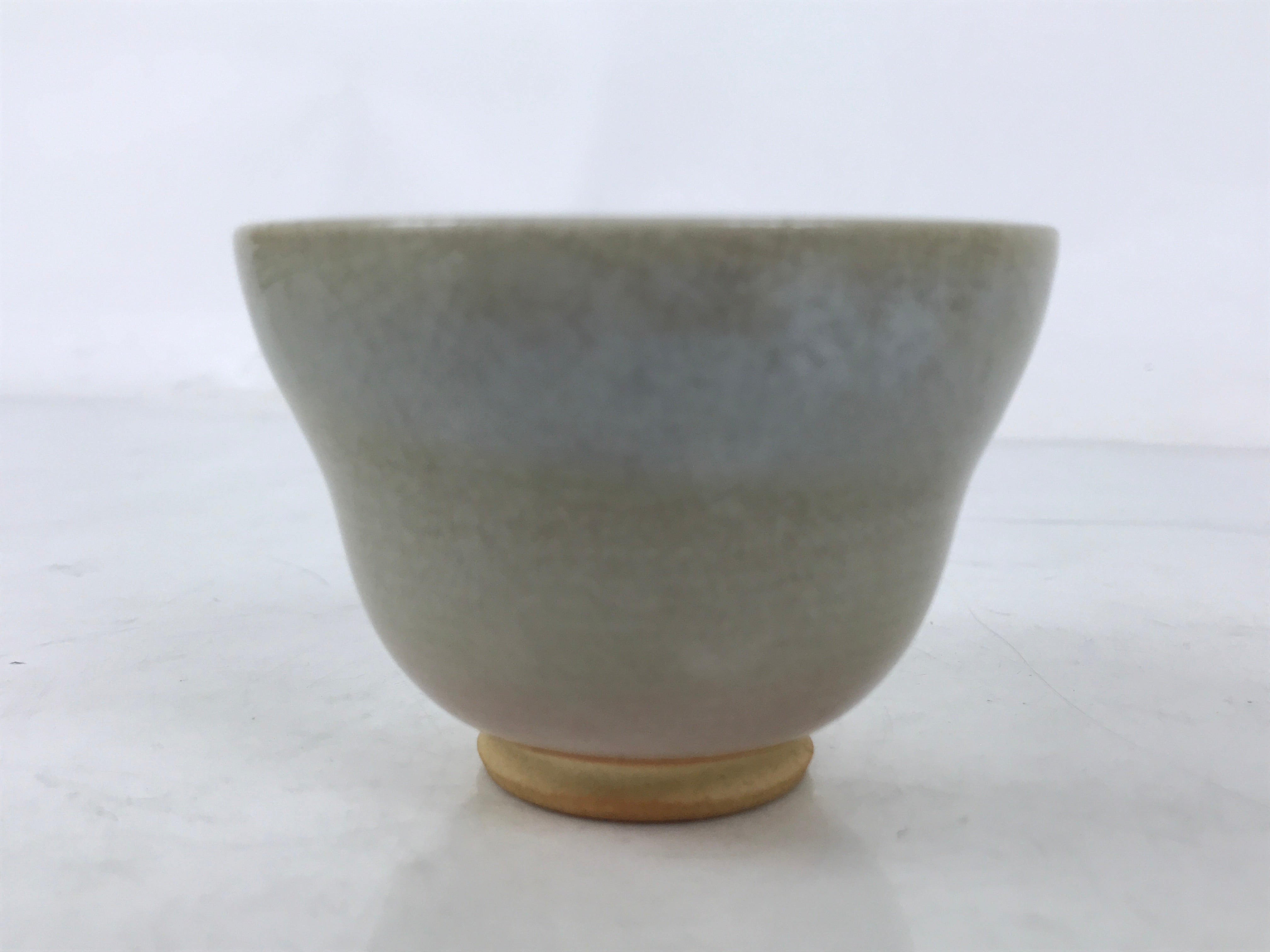 Japanese Ceramic Yunomi Teacup Vtg Hagi Ware Pottery Gray Yakimono Sencha TC601