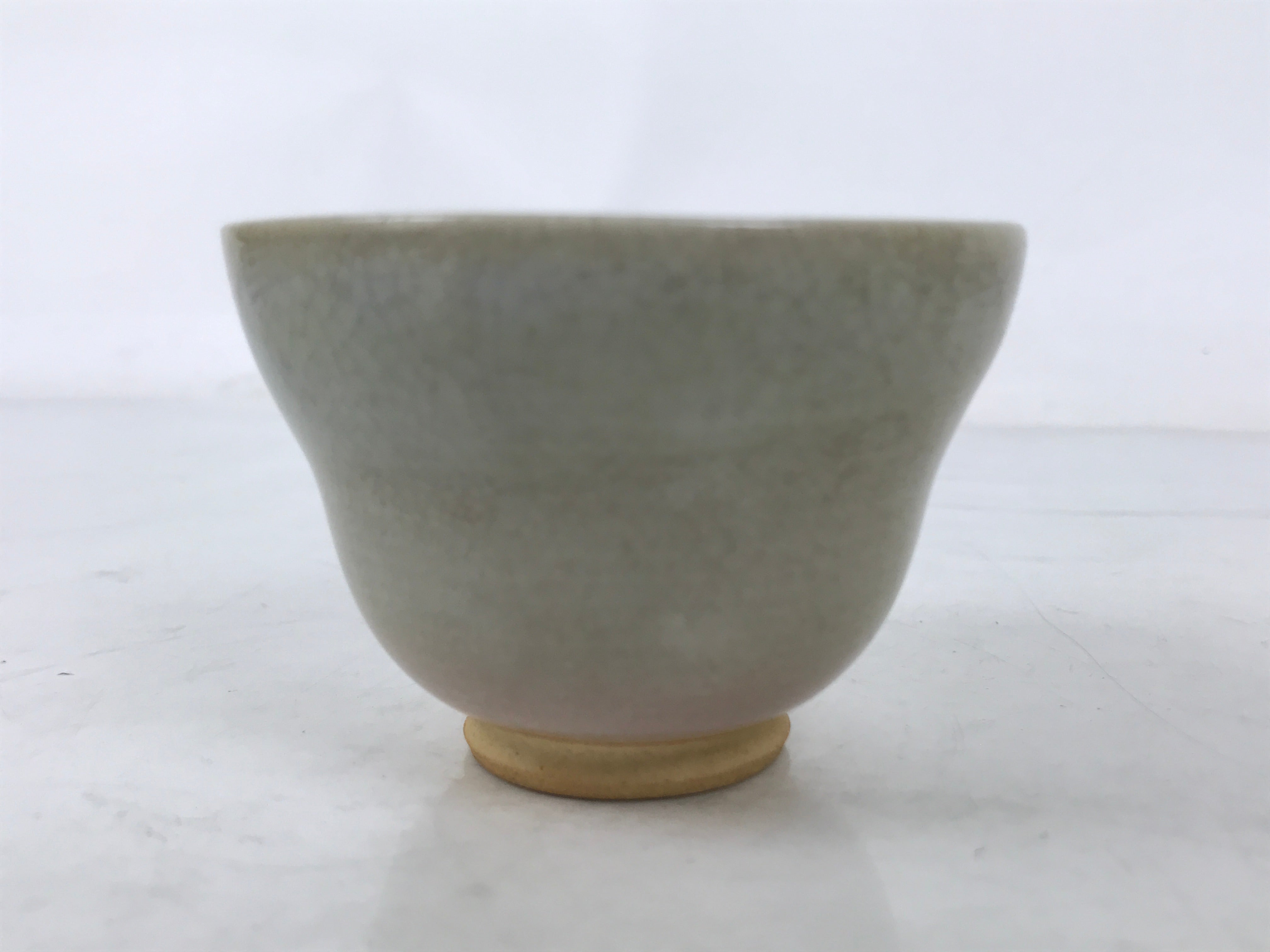 Japanese Ceramic Yunomi Teacup Vtg Hagi Ware Pottery Gray Yakimono Sencha TC601