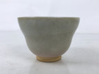 Japanese Ceramic Yunomi Teacup Vtg Hagi Ware Pottery Gray Yakimono Sencha TC601