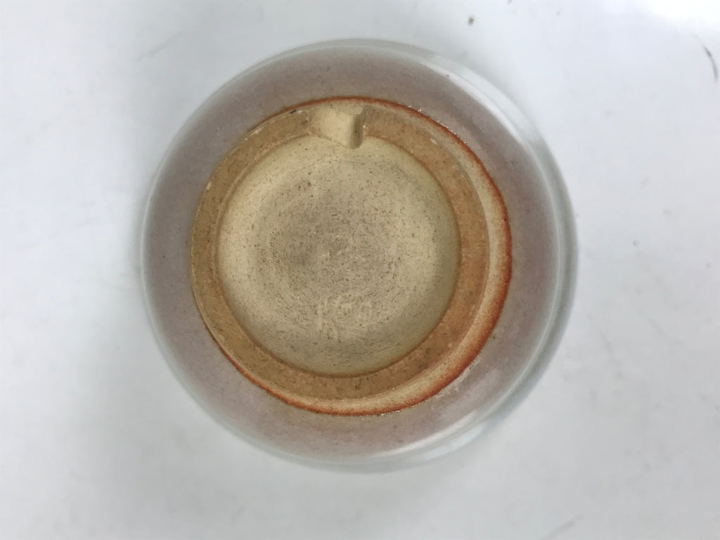 Japanese Ceramic Yunomi Teacup Vtg Hagi Ware Pottery Gray Yakimono Sencha TC601