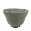 Japanese Ceramic Yunomi Teacup Vtg Hagi Ware Pottery Gray Yakimono Sencha TC601