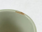 Japanese Ceramic Yunomi Teacup Vtg Pottery Bamboo Shape Green TC355