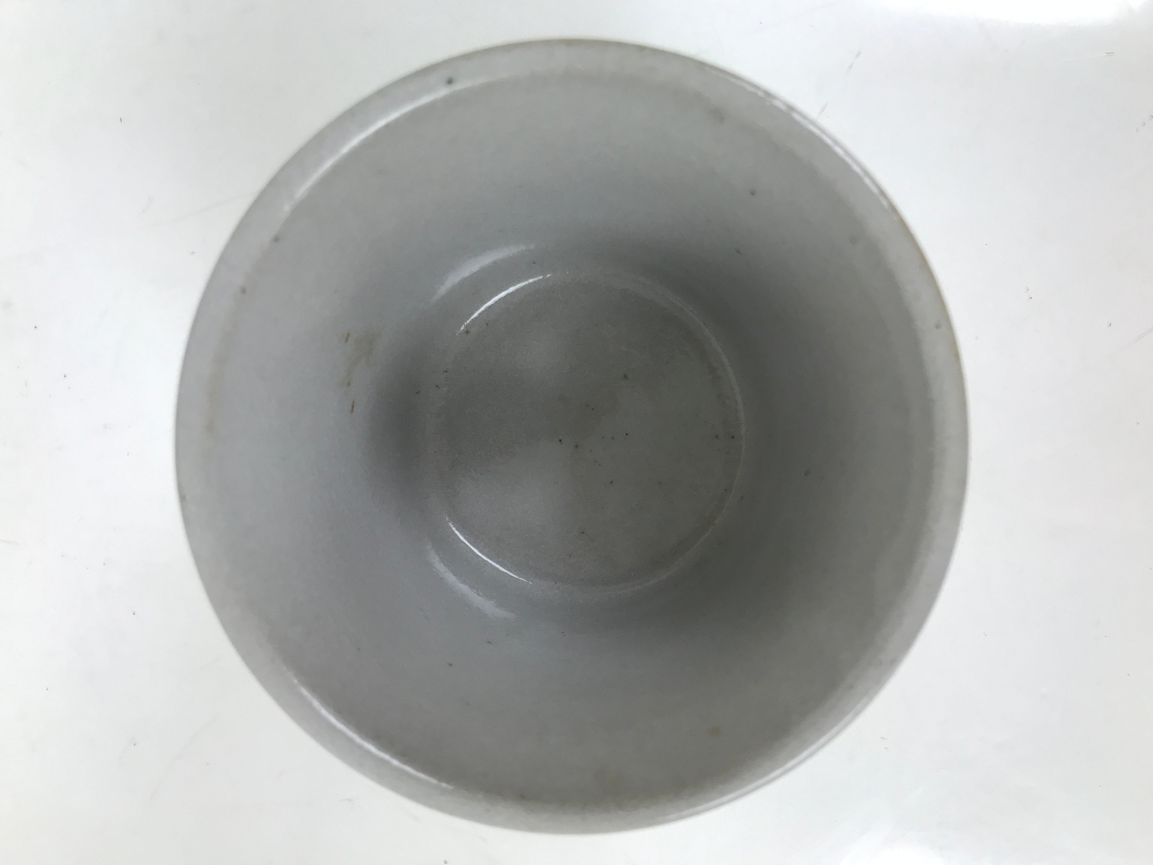 Japanese Ceramic Yunomi Teacup Vtg Pottery Gray White Yakimono Sencha TC565